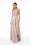 Sweetheart Neckline Lace A-Line w/ Cut-Out-Back Long Prom Dress GLGL2667