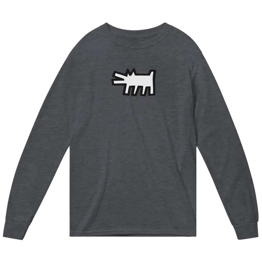 Haring's - The Barking Dog Icon, 1990 Street Art Long Sleeve Shirt