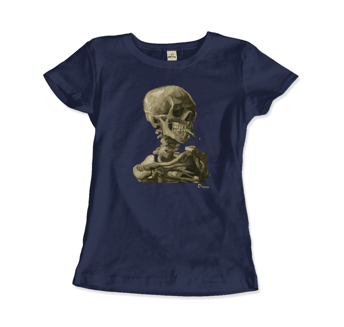 Van Gogh Skull of a Skeleton with Burning Cigarette 1886 t-shirt